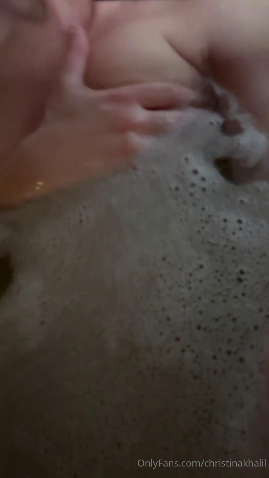 christina khalil nude boob squeeze bath onlyfans video leaked nostlt