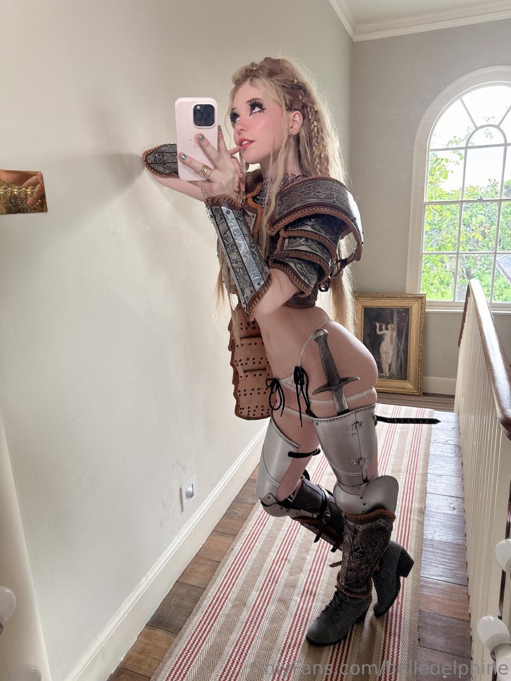 belle delphine female knight cosplay onlyfans set leaked dnhawl