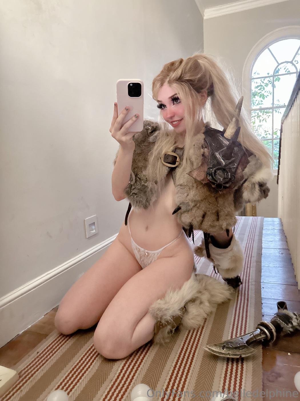 belle delphine sexy viking cosplay onlyfans set leaked difrme 1