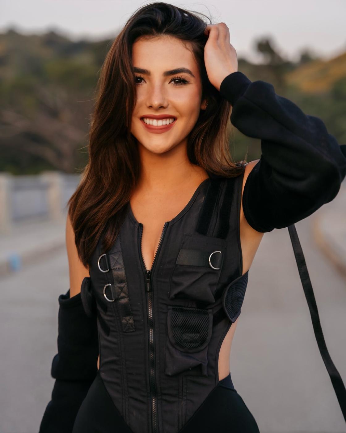 andrea botez sexy sheer tights set leaked