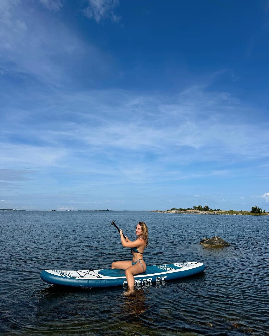 melina goransson sexy bikini paddleboarding onlyfans set leaked